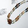 Natural Stone Retro Beaded Necklace: Women's Luxury Clavicle Chain, New Chinese Style, Trendy National Aesthetic Accessory