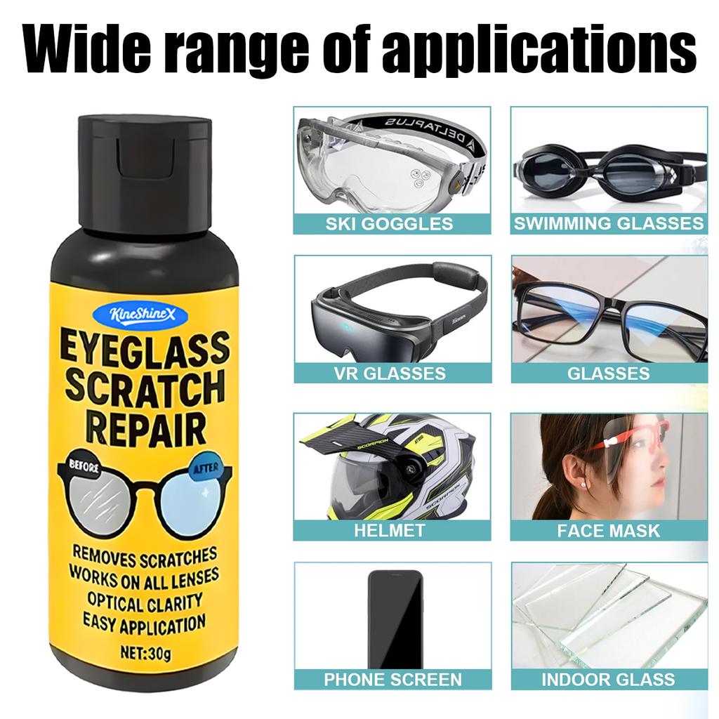 30ML Eyeglasses Scratch Remover Glasses Scratch Repair Agents Eyeglasses Lens Cleaners Gel for Car Glass Watches Glasses Screens