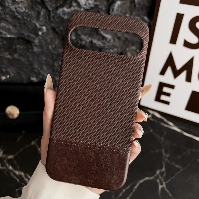 

Тонкий кожаный чехол с вставками для Google Pixel 10 Pro XL 9 Pro 8A 8 Противоударный жесткий бампер из ПК Google Pixel 10