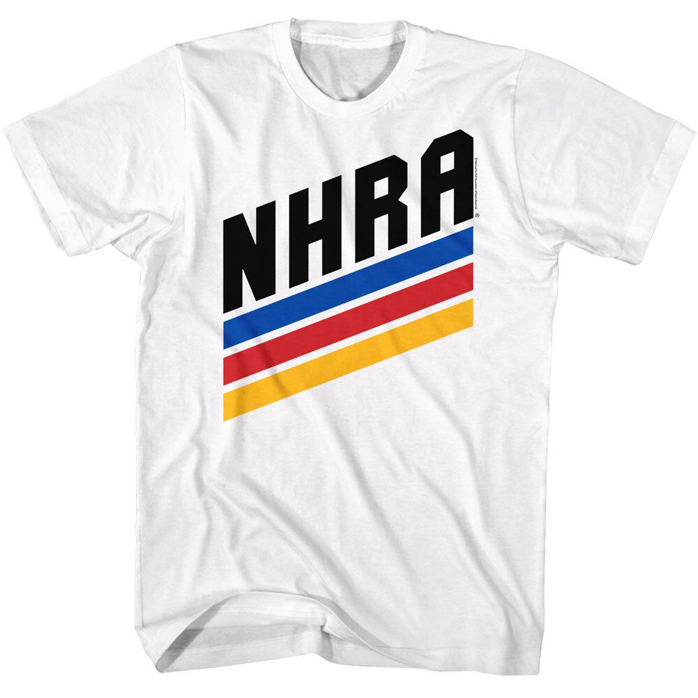 National Hotrod Association NHRA Logo Blue Red Yellow Bars Men T Shirt XXXXL