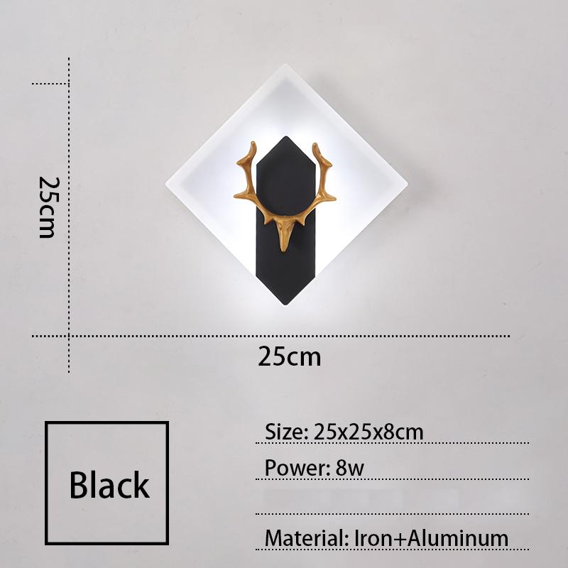 Modern LED Wall Lamp Foyer Corridor Bedroom Beside Lamp Iron+Acrylic Materials New Sconce Hotel Room Decoration Wall Light