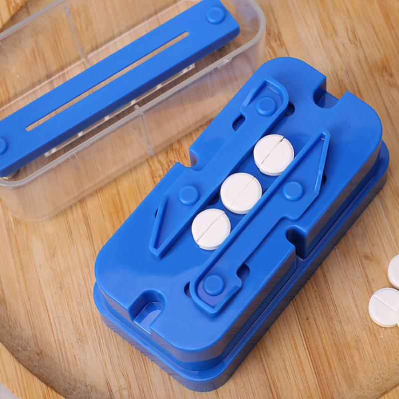 1Pc Pill Cutter Medicine Box Pill Cutting Splitter Drugs Tablet Cutter Divider