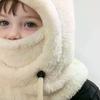 Kid Plush Balaclava Hats Windproof Warm Hat Scarf Adjustable Neck Cover Ear Protection Cap