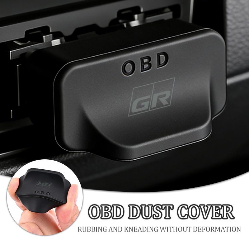 For Toyota Car Silicone OBD Dust Cover Waterproof Protective Cover Crown Corolla YARIS L Auris C-HR Hilux Vios Rav4 Prius