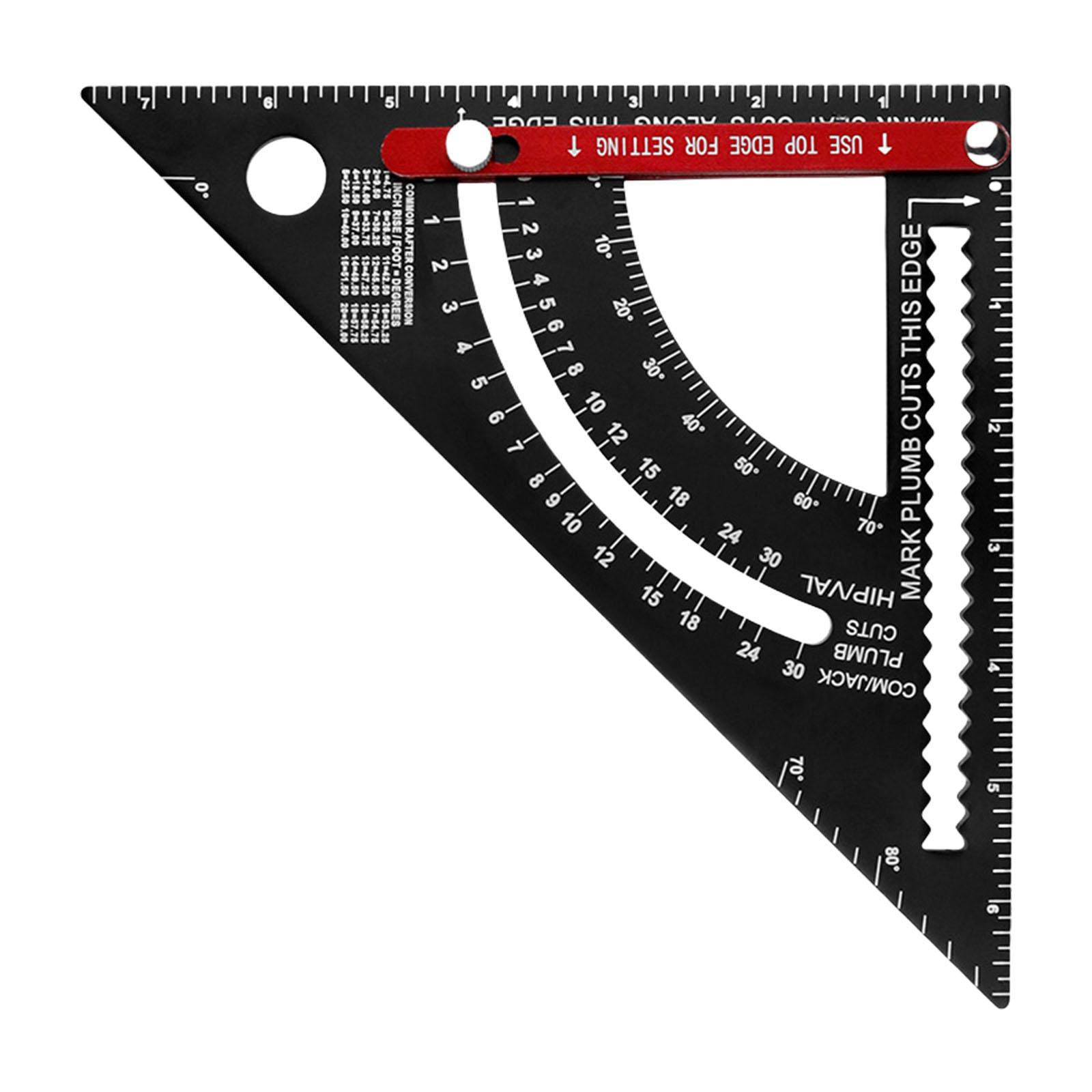

Плотницкий угольник Инструменты для измерения деревообработки Стропильный угольник 7,5 дюйма Разметочный инструмент Регулируемый комбинированный угольник