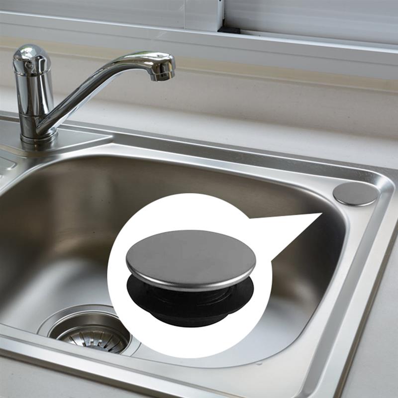 3 Pcs Stainless Steel Sink Hole Covers Kitchen Faucet Hole Covers Steel Sink Tap Hole Cover Kitchen Fixture Drain Strainers серебряный