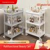 Beauty Salon Barber Shop Trolley with Universal Wheels & Handle - Compact Storage Rack