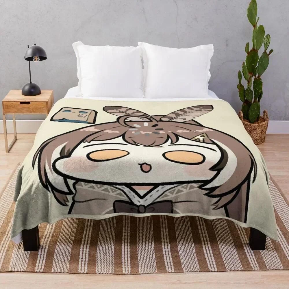 Nanashi Mumei Forgor Throw Blanket Cozy Halloween Home Textile for Ultimate Comfort and Style Size: 75*100cm, Weight: 230 GSM
