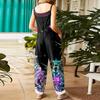 Women's Jumpsuit Halloween Print  Casual Loose Vintage Shoulder Strap Cotton Linen