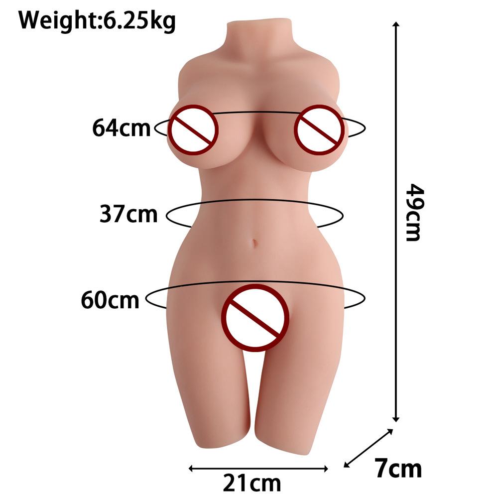 Artificial Vagina for Masturbation Sex Doll Big Boobs & Soft Ass, Sex Dolls for Men Realistic Textured Vaginal Dual Tunnel