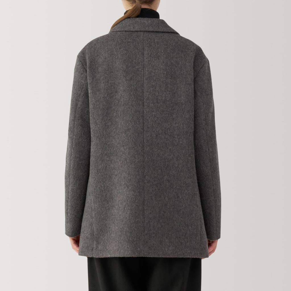 MUJI Women's Recycled Wool Blend Jacket Coat, BD0YWA4A, Mocha Brown, Size XS