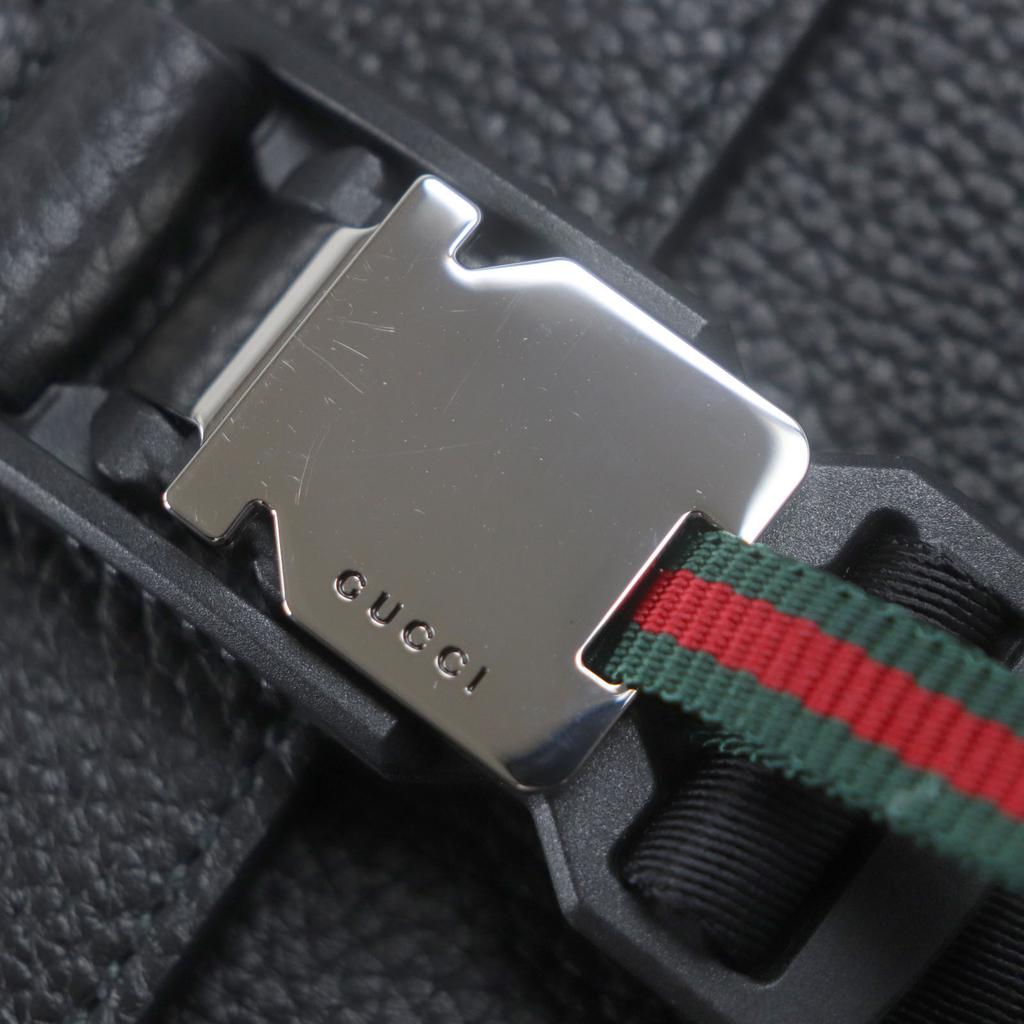 Gucci Clutch Bag Flap-type Business Case Black Leather Mens 816755 Used