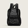 Women's Fashion Backpack Lightweight Travel Dual Shoulder Backpack Simple Sports Solid Color Mesh Backpack Large Capacity Net Bag Portable for Women
