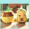 Plush Pineapple Capybara Keychain With Soft Short Pile For Bag Decor And Collectors