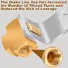 2Pcs 3-Way Brake Line Tee with Mounting Bracket Brass Brake Line Union Fittings 3/16" for 3/8"-24 Threads Maintaining Brake Systems for Fuel Line