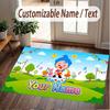 Custom Name Text Crystal Velvet Rug,El Payaso Plim Plim Soft Plush Decorative Non Slip Floor Carpet