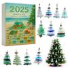 Acrylic Sea Glass Christmas Advent Calendar Tree Shape Xmas Tree Pendant  Centerpiece