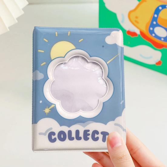 3 Inch Mini Photo Album 40 Pockets Hollow Cloud/Flower/Cake/Pudding Cover Portable PVC Small Idol Photocard Picture Holder Home Supplies
