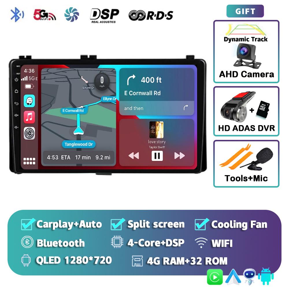 Android 14 Carplay Car Radio For Toyota Corolla Auris E180 2017 2018 2019 Multimedia Video Player Navigation GPS Stereo 2din DVD