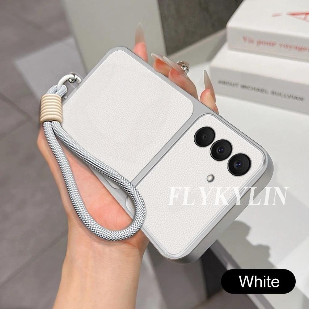 Leather Surface With Lychee Texture For Samsung A17 A27 A37 A57 A07 A16 A26 A36 A56 A06 Protective Shell With Hanging Rope