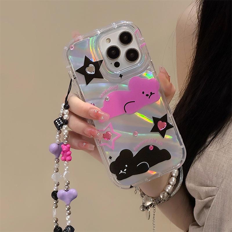 Zhitai iPhone Case: Phantom Rhinestone Chain for 12/11/13/13Pro Max/14/15Pro.