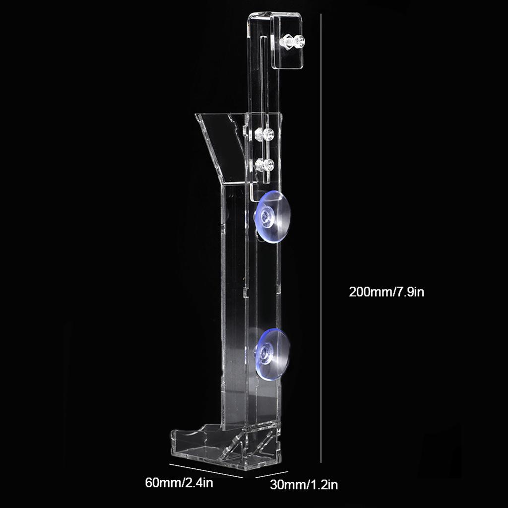 Mini Acrylic Fish Shrimp Food Sunken Feeder Granules Diet Feeding Tube Accessory for Aquarium