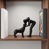 3D Printed Girl And Dog Statues Sculpture Canine Statues Crafts Desktop Ornaments Pet Lovers Funny Nordic-Style Home Decor