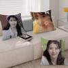 POP Korean Singer I-IU Pillow Covers Cartoon Sofa Decorative Home Double-sided Printing Short Plush Cute Cushion Cover