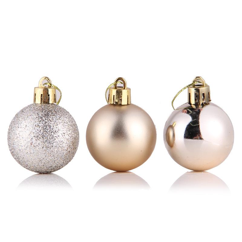 24Pcs/box Christmas Decoration Balls 4/6cm Christmas Tree Decoration Hanging Ornaments Family Gathering Christmas Decorations
