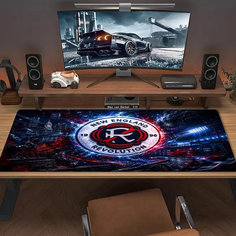 New England Revolution Color Mouse Pad Large Gaming Table Cushion Non-slip Laptop Tablet Big Mousepad XXL Mat Mini PC Playmat With Lock edge