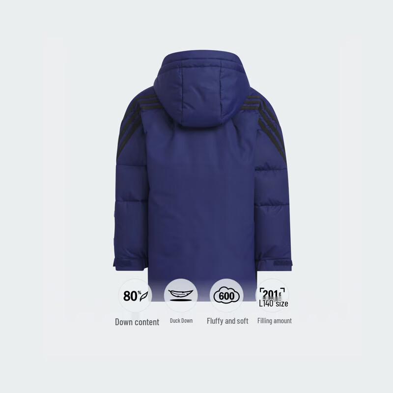 Adidas Kids Water-Repellent Hooded Down Jacket 116