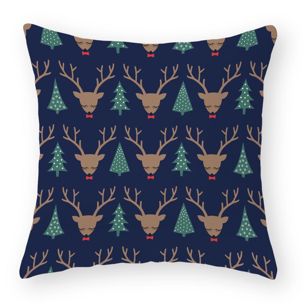 Kissenbezug aus Baumwolle und Leinen Weihnachtskissenbezug Nachttischkissenbezug Feiertagskissenbezug