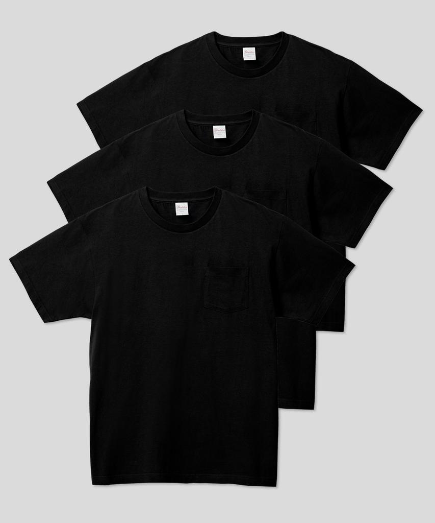 Peulinteuseuta [3Pack] 17-Count Basic Pocket Plain Short Sleeve T-Shirt