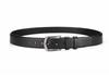 Men's Genuine Leather 3.8cm Pin Buckle Lychee Pattern Belt Jeans Accessory