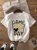 Women's Volleyball Game Day Graphic Print T‑Shirt Crew Neck Short Sleeve Summer Spring Casual Tee Top