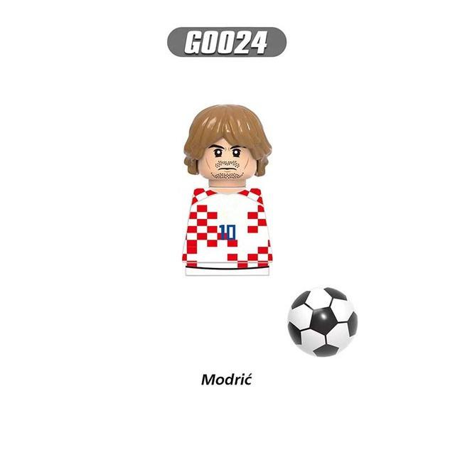 NEW World Famous Football Players Figurine Messi Ronaldo Neymar Lewandowski Mini Action Building Block Model Toy Kids Gifts