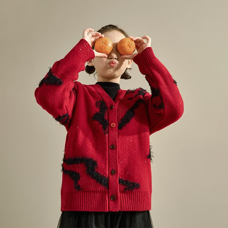 Children s New Year Red Cardigan 140cm
