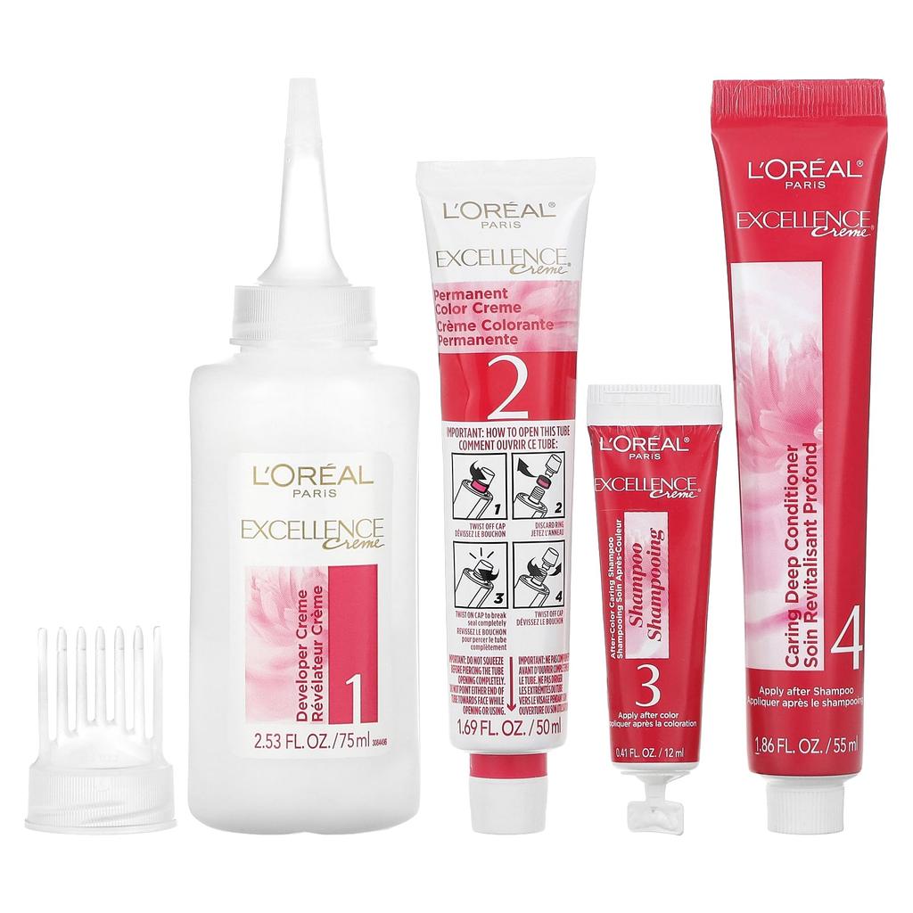 L'Oréal, Excellence Cream, Triple Care Color, Dark Blonde 7 Types, 1 Application