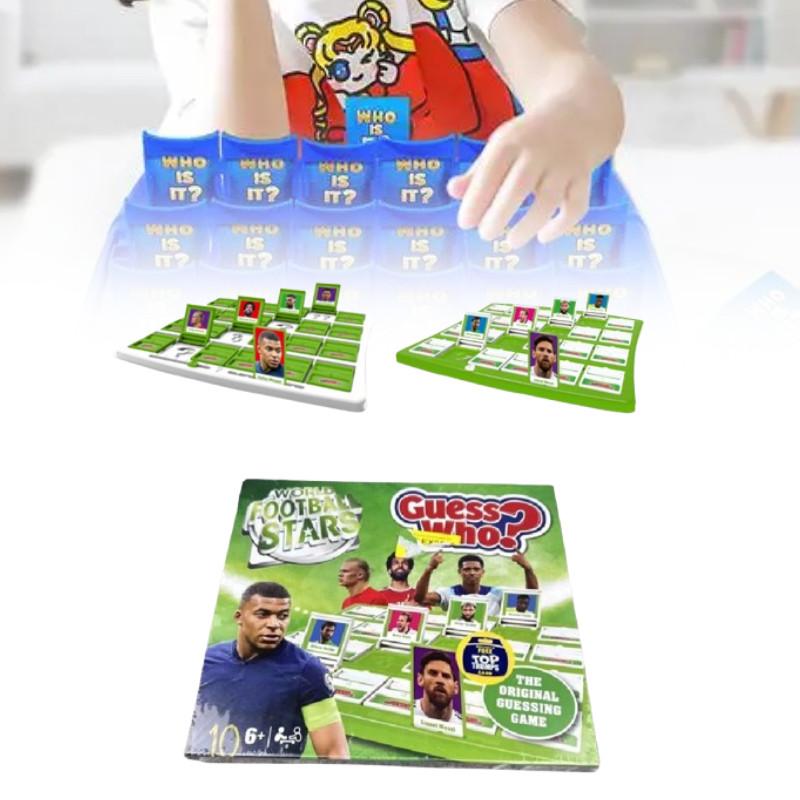 World Football Stars Guess Who Family Interactive Card Game With Plastic Material For Kids Indoor Play