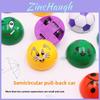 Brinquedo Mini de Corda de Plástico com Expressão de Desenho Animado Design de Meia Esfera Para Diversão de Crianças e Família