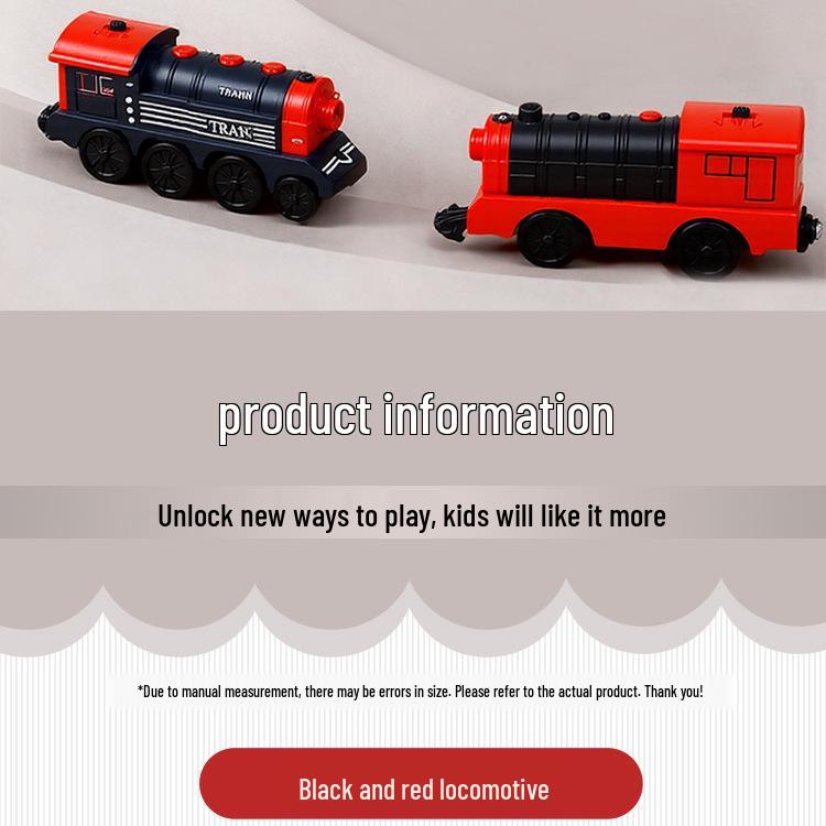 Electric Light & Sound Magnetic Train Toy for Kids - Track Compatible