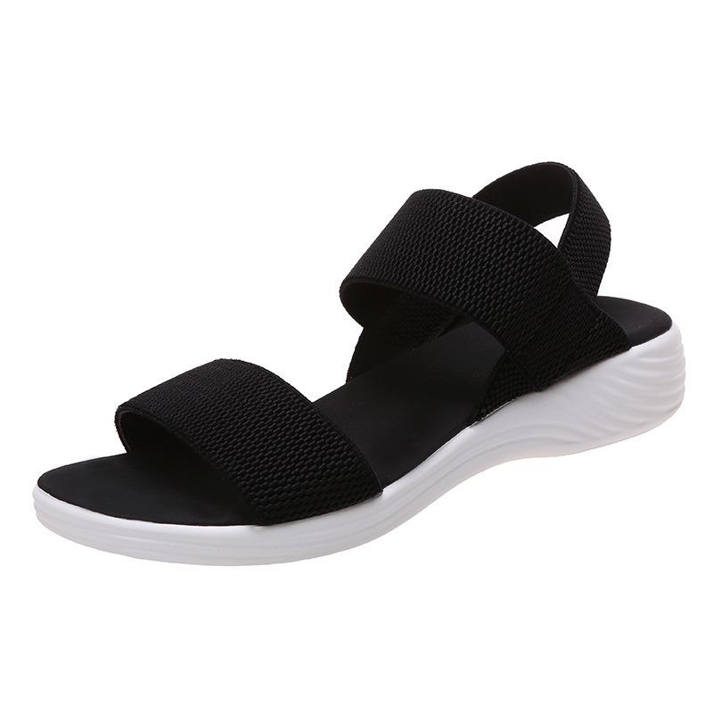 Stylish Fish-mouth Casual Sandals With Elastic Strap For Women Characters)