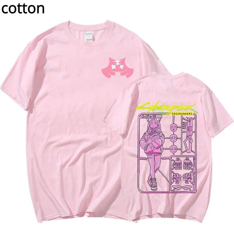 Japanese Anime Cyberpunk Edgerunners Rebecca T Shirt Unisexga Graphic Short Sleeves Oversized T-shirt Vintage T Shirts Streetwear
