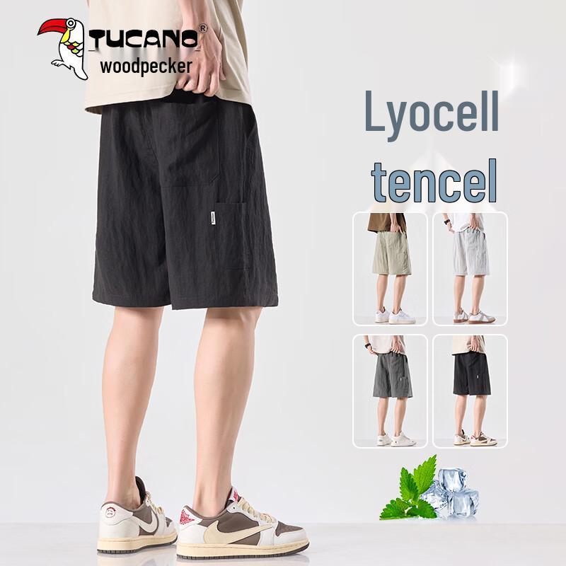 TUCANO Men s Ice-Cool Lyocell Blend Linen Casual Shorts M