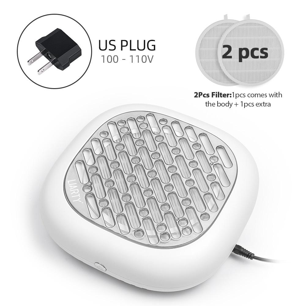 130W Super Suction Brushless Nail Dust Extractor Powerful Nail Dust Collector Nail Art Manicure Fan Vacuum Cleaner With 2 Filter