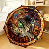Stained Glass Fantasy King Umbrella 8-Frame for Travel, Camping, Casual Lightweight Portable Umbrella, Essential for Every Family Holidays Gift