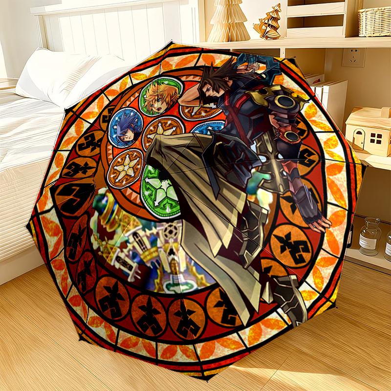 Stained Glass Fantasy King Umbrella 8-Frame for Travel, Camping, Casual Lightweight Portable Umbrella, Essential for Every Family Holidays Gift