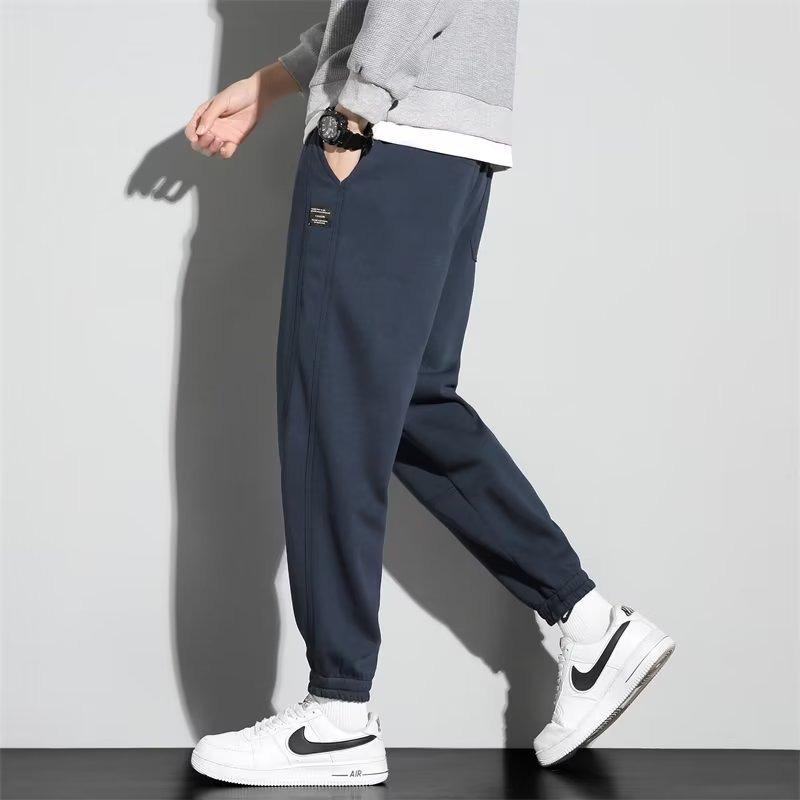 Casual sweatpants summer new loose large size tied feet splicing personalized trendy pants men