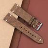 Retro Leather Watch Band 18mm 20mm 22mm 24mm Cowneck Pattern Stainless Steel Pin Buckle Watch Strap Replacement for Men Women