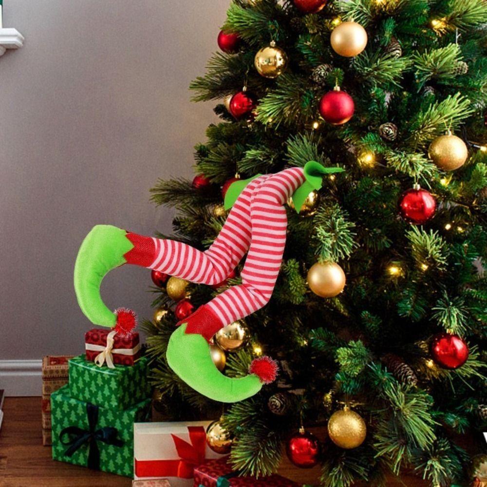 Elf Leg Hanging Ornaments Long-lasting Door Decor Funny Christmas Tree Ornament Kids